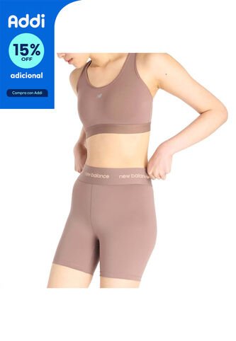 Pantalonetas Deportivas New Balance Original Café Para Mujer New Balance