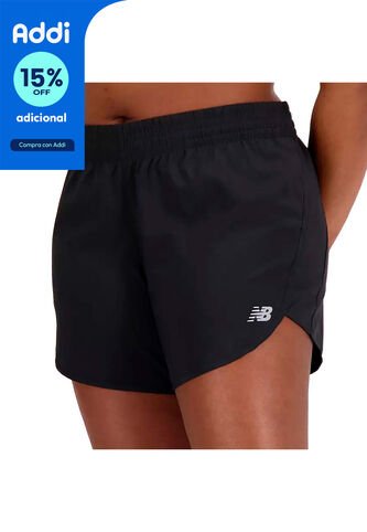 Pantaloneta Deportiva New Balance Original Negro Para Mujer New Balance