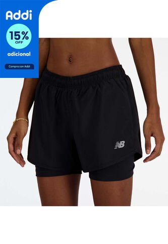 Pantaloneta New Balance Original Sport Ess Negro Para Mujer New Balance