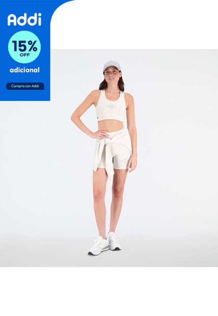 Top Marca New Balance Original Essentials Bra Blanco Mujer