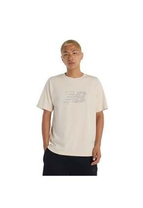 Camisa Deportiva New Balance Original Athletics Beige Hombre