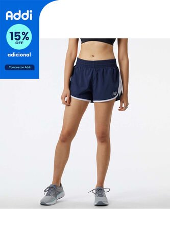 Pantaloneta Marca New Balance Original Accelerate Azul Mujer New Balance