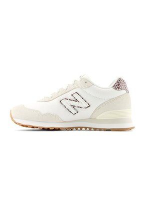 Tenis New Balance 515 Mujer Gris Marfil Rosa Casual Versátil