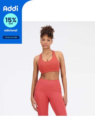 Top New Balance Original Fuel Bra DRYx Naranja Para Mujer New Balance