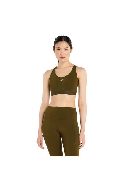 Top Deportivo New Balance Original Essential Café Para Mujer
