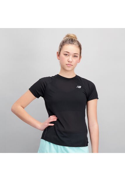 Camisa Deportiva New Balance Original Impact Run Negro Mujer