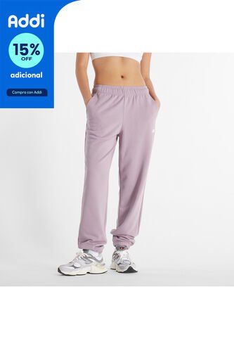 Pantalón Jogger New Balance French Terry Original Lila Mujer New Balance