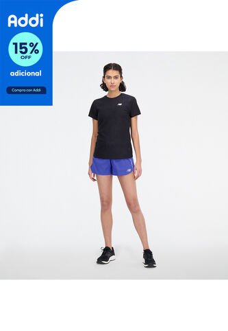 Pantaloneta New Balance Original Impact Run Azul Para Mujer New Balance