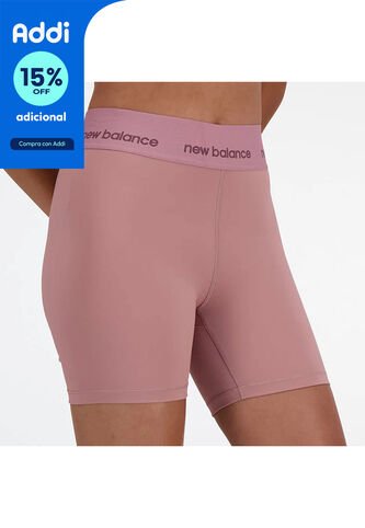 Pantaloneta New Balance Original Tiro Alto Rosa Para Mujer New Balance