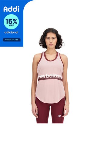 Camisa Deportiva New Balance Original Print Rosa Para Mujer New Balance