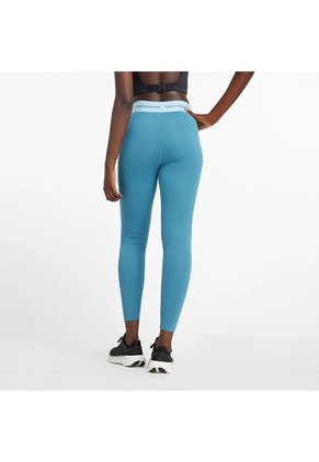 Legging Marca New Balance Sleek High Original Azul Mujer