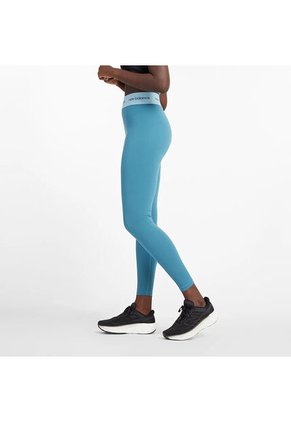 Legging Marca New Balance Sleek High Original Azul Mujer