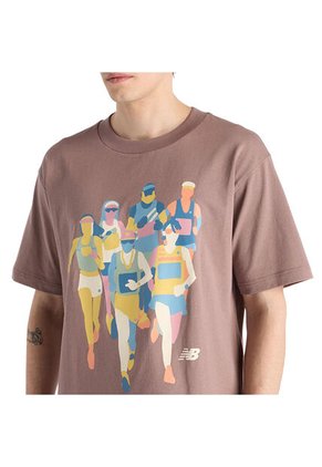 Camisa Deportiva New Balance Originals Athletics Café Hombre