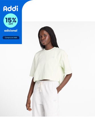 Camisa Tshirt Marca New Balance Relaxed Jersey Blanco Mujer New Balance