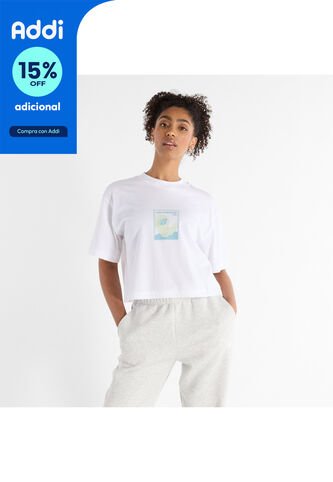 Camisa Tshirt Marca New Balance Relaxed 550 Blanco Mujer New Balance