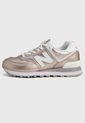 Tenis Lifestyle Oro rosa-Blanco New Balance 574 de New Balance