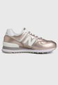 Tenis Lifestyle Oro rosa-Blanco New Balance 574 de New Balance