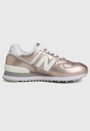 Tenis Lifestyle Oro rosa-Blanco New Balance 574