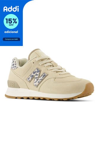 Tenis Deportivos New Balance Original 574 Beige  Mujer New Balance