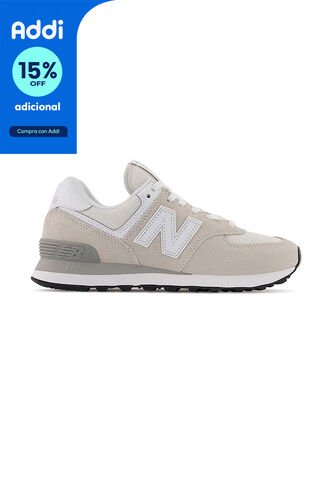 Tenis Marca New Balance 574 Mujer Beige Deportivo Original New Balance