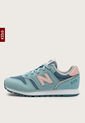 Tenis Lifestyle Turquesa-Azul Petróleo-Rosa New Balance Kids 373 de New Balance