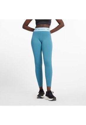 Legging Marca New Balance Sleek High Original Azul Mujer