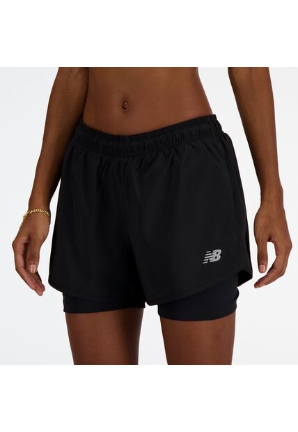 Pantaloneta New Balance Original Sport Ess Negro Para Mujer