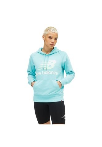 Hoodie New Balance Essentials Para Mujer-Azul New Balance