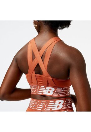 Top New Balance Original Relentless Crop Bra Naranja Mujer