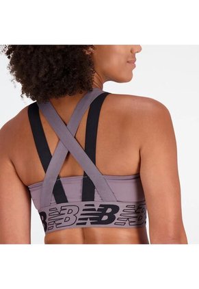 Top New Balance Original Relentless Crop Bra Lila Para Mujer