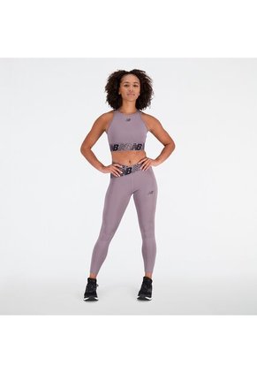 Top New Balance Original Relentless Crop Bra Lila Para Mujer