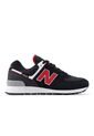 Tenis New Balance 574 Hombre-Negro/Rojo de New Balance