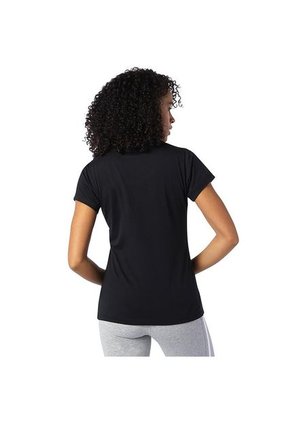 Camiseta New Balance Essentials Stacked Para Mujer-Negro