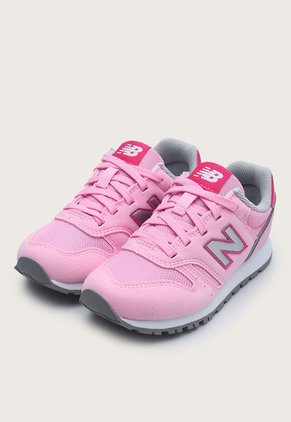 Tenis Lifestyle Rosa-Blanco-Plateado New Balance Kids 373