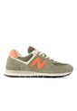 Tenis New Balance 574 Hombre-Verde/Naranja de New Balance