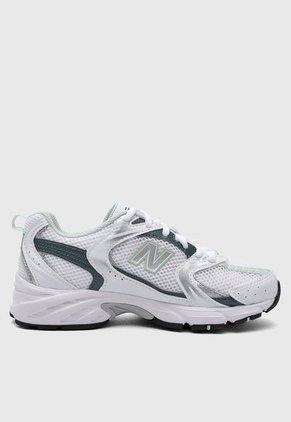 Tenis Lifestyle Blanco-Plateado-Verde New Balance 530
