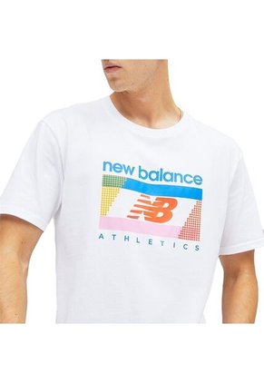 Camiseta New Balance Athletics Amplified Para Hombre-Blanco