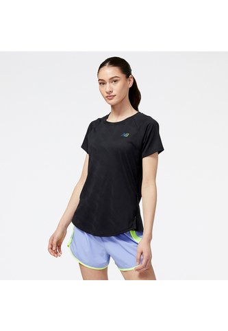 Camiseta New Balance Originales Q Speed Jacquard Negro Mujer New Balance