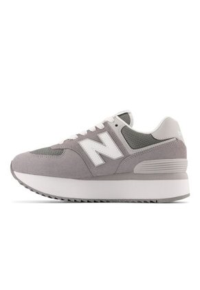 Tenis New Balance 574 Mujer-Gris/Blanco