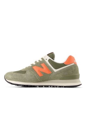 Tenis New Balance 574 Hombre-Verde/Naranja