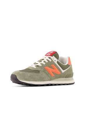 Tenis New Balance 574 Hombre-Verde/Naranja
