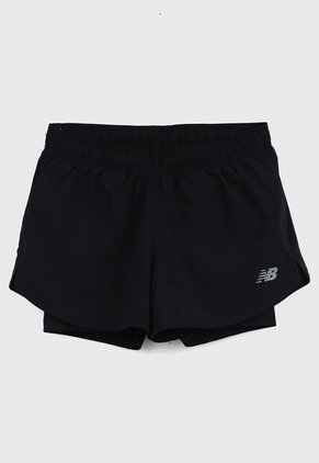 Short new balance Essential 2 en 1 Negro