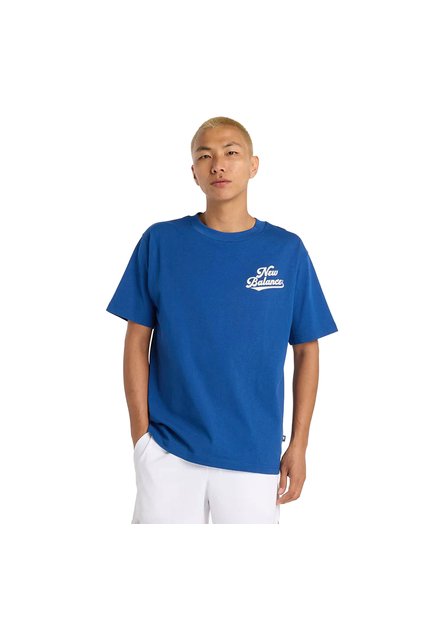 Camisa Deportiva NewBalance Athletic Legacy Azul Para Hombre