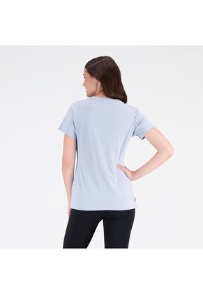 Camiseta New Balance Original Ess Reimagined Azul Para Mujer