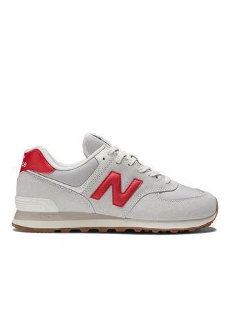Tenis New Balance 574 Clásicos-Gris/Rojo New Balance