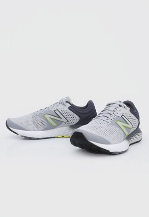 Tenis Running Gris-Azul-Amarillo New Balance 520