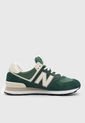 Tenis Lifestyle Verde Oscuro-Marfil-Beige New Balance 574 de New Balance