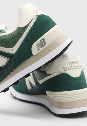 Tenis Lifestyle Verde Oscuro-Marfil-Beige New Balance 574