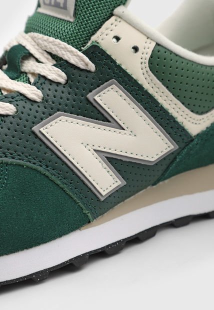 New balance 574 verde oscuro best sale