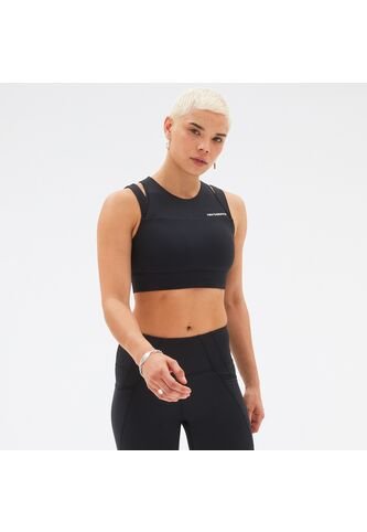 Top New Balance Original Shape Shield Crop Bra Negro Mujer New Balance